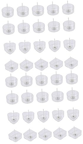 ARTIBETTER 40 Piezas Taza De Candelita Portavelas De Té a Granel Kit De Fabricación De Velas Suministros para Hacer Velas Vasos Sin Sujetavelas El Plastico Reutilizable