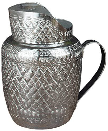 VINTORKY Metallkrug Für Wein Und Wasser Haushaltsbedarf Mit Griff Für Joghurt Saft Kaffee Milch Und Andere Getränke Leicht Zu Reinigen
