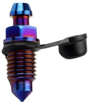 RVIFY Pistone del Freno M8 M10 1.25 1.0 Pinze per Pompa Olio Freno Spurgo Scarico Vite bullone Dado per ciclomotore Scooter con Tappo Antipolvere in Gomma(M8x1.25mm 1 Piece B)