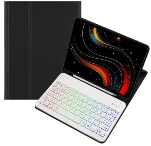 kaidisen Funda colorida con teclado retroiluminado para iPad Air de 13 pulgadas (M3, M2) y iPad Pro de 12.9 pulgadas (6ª/5ª/4ª/3ª generación) con teclado Bluetooth RGB retroiluminado desmontable