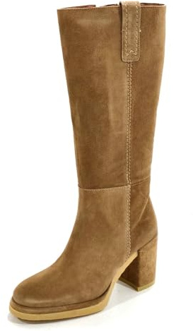 Bota Casual de Ante, con tacón y Plataforma - 55141109 para: Mujer Color: Taupe Talla: 41