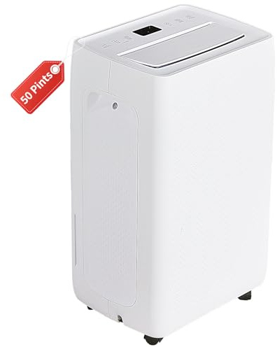 OLIXIS 3,500 Sq. Ft Dehumidifier, 50 Pints Dehumidifier for Basement with Drain Hose, 4.5L/1.19 Gallon Water Tank Quiet with Airflow Swing, Ideal Whole House Dehumidifiers for Home, Bedroom & Bathroom
