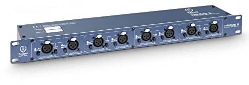 Palmer RMMS 8 - Mikrofon-Splitter, 8 symmetrische XLR Eingänge, 8-Kanal, blau, 19