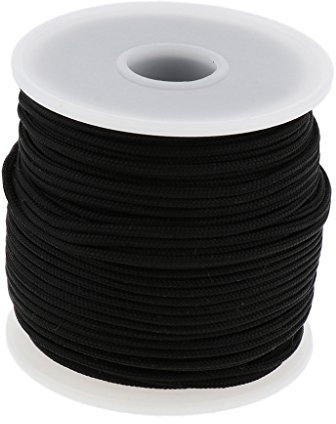 Sharplace Paracordseil 2mm Outdoor Spannschnur Abspannseil Abspannleine Zeltleine für Camping Wandern, schwarz