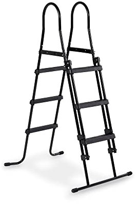 EXIT Toys Pool Ladder Child-Friendly Ladder with Railing for Pools - Anti-Slip Steps - Easy to Fold Up for Extra Safety - For Frame Height 3-3.5ft - Black