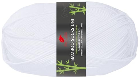 Pro Lana 100g Bamboo Socks Uni 4-fach 01 - weiß