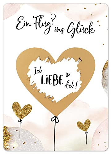 Joli Coon Ich liebe Dich Rubbelkarte, Valentinstag Karte | 350g Designerpapier, fühlbare UV-Lack-Veredelung, für persönliche Liebesbotschaften, Premium-Papeterie