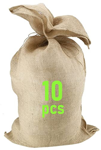 D.RECT Saco 10x Multifuncional 85x50 cm Protección de Invierno para Plantas en Macetas y Sartenes Jardín i Bolsa para Patatas i 100% Yute Resistente, Natural, 85 x 50 cm, 110986