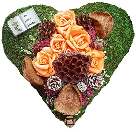 Grabgesteck Urnengrab Bibel Allerheiligen Grabschmuck Totensonntag Moosherz