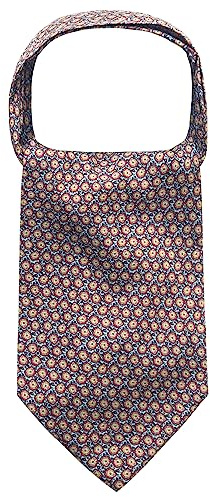 WANYING herr slipsscarf ascotslips halsduk Cravat Ties halsduk vintage retro chic för gentleman – blommor brun, C08 Relativt tunn – blommor brun, 15 × 114 cm