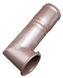 Terminale curvo per pluviale - Diam. Ø80 mm Ø100 mm - Testa di Moro/Bianco grigio (Ø100, Testa di moro)