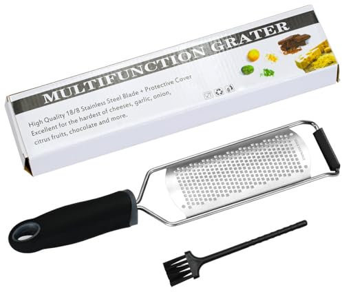 Zesteur d'Agrumes Râpe à Fromage Manuelle Râpe en Tranchante en Acier Inoxydable Râpe Fine pour Parmesan Citron Chocolat