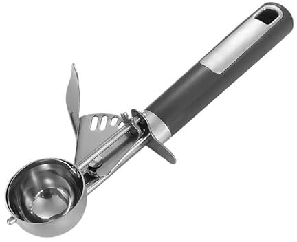 Ice Cream Scoop Stainless Steel Trigger Release Ice Cream Dough Spoon Excavator Shovel Ice Cream Spoon Melon Baller (Color : Grau)