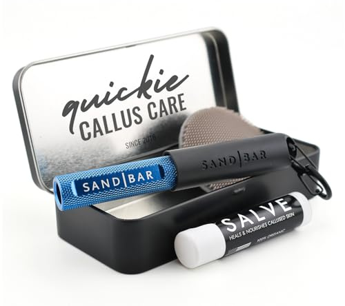 SandBar Callus Removal, Hand Callus Remover Salve Balm Stick for Working Hands, Lightweight Dead Skin Remover Tool Grit Surface, Knurled Handle, Magnetic Cap Hand File 4 - Blue