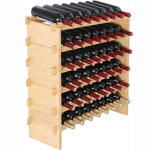 POSEDWRA Rotweinregal im europäischen Stil, modischer kreativer Weinschrank aus Holz, vom Boden bis zur Decke, Weinregal, Rotwein-Präsentationsständer