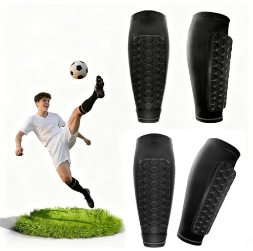 Schienbeinschoner Kinder Fussball Pro Schienbeinschoner Fußball Herren –Atmungsaktiv, rutschfest, Vollflächige, Ultraleicht Schienbeinschutz für Jungen Mädchen Junge Spieler Fußballspiele Shin Pads