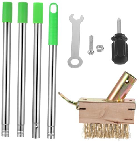 SHINEOFI 1 Set spazzola per diserbo strumento per tirare l'erba diserbo manuale delle fessure rimozione del muschio Cleaner per esterni diserbante Acciaio inossidabile Silver