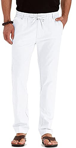 Generisch Chino Hose Herren Baumwolle Golfhose Regular Fit Anzughose mit Gummizug Einfarbig Freizeithose Sommer Business Anzughosen Leichte Stoffhose Golf Hosen Freizeit Sommerhose