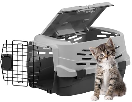 Iris Ohyama 1 Stück 36.5L Transportbox Katze katzentransportbox BPA-frei robust leicht für Auto Bus Tiertransportbox Kunststoff Ordnungsbox platzsparend langlebig, 48×30.5×25cm, UPC-490