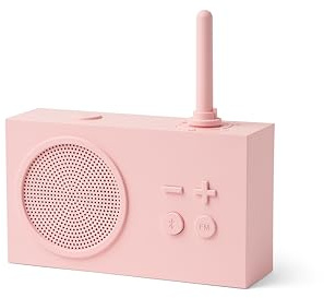 Lexon TYKHO 3 - Altavoz Bluetooth portátil y radio FM estéreo, resistente al agua con batería recargable (Rosa)