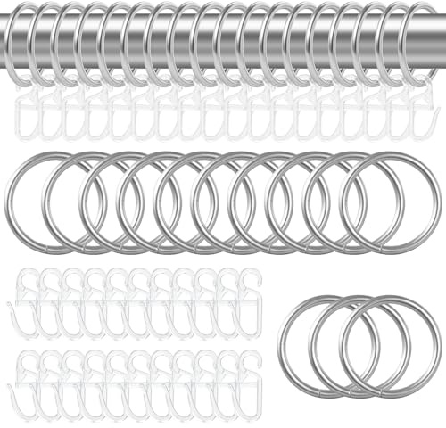 LFBEST 45 Stück Vorhangringe, Metall Gardinenringe, Vorhang Hängend Ringe