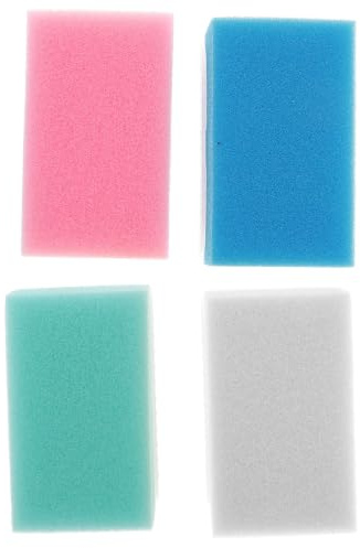 TOYANDONA 4pcs Double-Sided Sensory Bath Brush with Soft Sponge and Pp Material, Dual-Textured Surfaces for Gentle Skin Cleaning and Cradle Cap Care, for Shower and Bath Use