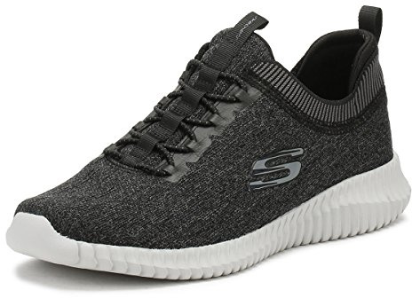 Skechers Elite Flex - Hartnell, Baskets Enfiler homme, Noir (Black/grey), 42.5 EU