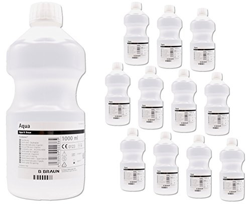 Steriles Wasser AQUA B. Braun 12 Liter (12x 1000ml) PP Flaschen mit Griff-Taille