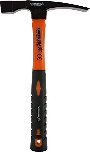 Unibos Brick Hammer Fibreglass Shaft Building Masonry Rock Chipping Tool 24Oz