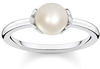 Thomas Sabo Damen Ring Perle mit Sternen 925 Sterlingsilber TR2298-167-14