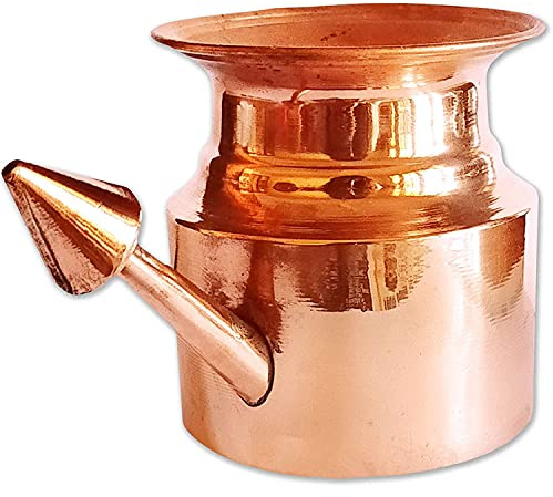 Kraaftsmit Ayurvedischer Jal Neti Lota/Topf für Yoga (250 ml) für Sinus/Nasenreinigung/Yoga und Ayurveda