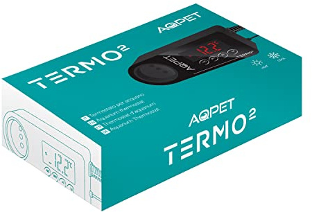 AQPET Termo2 Thermostat für Aquarien, warm und kalt, schwarz