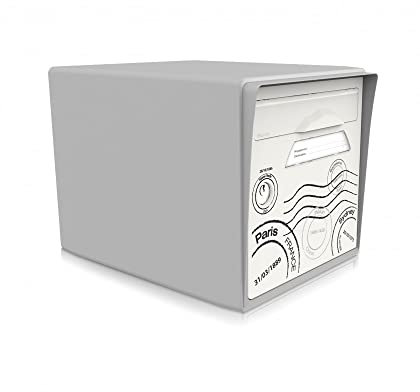 Boîte aux Lettres Gris Souris 1 Porte Globe Trotter