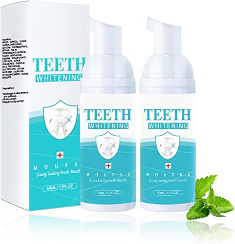 2 Piezas Enjuague Bucal, Eliminación de Cálculos, Blanqueamiento de Dientes, Boca Curativa, Pasta de Dientes de Espuma Blanqueadora de Dientes Naturales, Eliminación de Manchas
