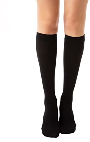 Relaxsan 815 (Nero, XL) Gambaletti Compressione Graduata 18-22 mmHg per Uomo Donna, Calze Elastiche in Cotone Leggero