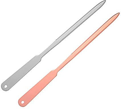 ccHuDE 2 Stück Edelstahl-Umschlagöffner, Handbrieföffner, Brieföffner, Brieföffner, für Schule, Büro, Zuhause