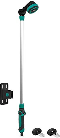 VONROC Lancia a Spruzzo da Giardino con 3 Getti, Testa Regolabile 180°, Asta Lunga, Soft Grip, Supporto a Parete e Cinghie – Doccia Estiva e Irrigazione Piante Alte