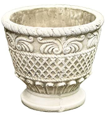 Maceta Interior Maceta de flores en forma de copa con relieve personalizado, maceta de cerámica roja antigua Retro, maceta de cerámica grande, decoración de patio y jardín Jardineras Exterior ( Color
