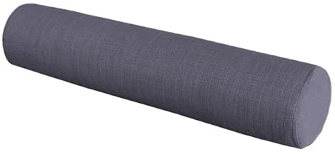 Waigg Kii Rundes Nackenkissen, langes Bettkissen, zylinderförmig, für Sofa, Armlehne, rundes Sofakissen für Nacken- und Lendenwirbelstütze (15 x 100 cm, Dunkelgrau)