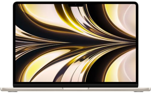 2022 Apple MacBook Air med Apple M2 chip (13-inch, 8GB RAM, 512GB SSD Kapacitet) (QWERTY English) Stjärnljus (Renoverad)