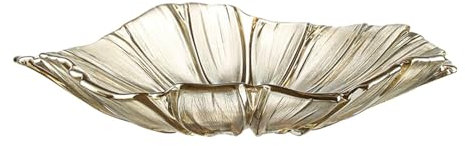 Folpus Piatto da Frutta Ciotola per Frutta in Vetro Piatti Decorativi Grandi per Snack Porta Frutta per Tavolo Decorativo per Cupcake, Verdure e, Marrone Chiaro Poco Profondo