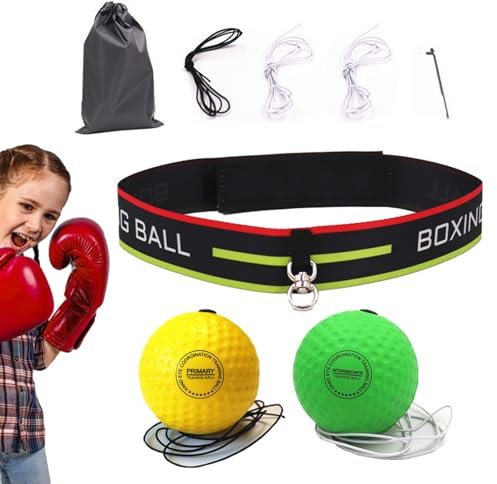 Shurzzesj Boxball Stirnband | Elastischer Boxball mit Stirnband | Multifunktionale Boxen Responsive Trainingshilfen für Anfänger, Fortgeschrittene, Boxliebhaber