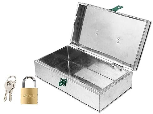 UPKOCH Aufbewahrungsbox Mit Schloss Für Eisenbleche Aufbewahrungshalter Aus Eisenblech Aufbewahrungsbehälter Mit Bequemerem Tragegriff Und Praktischem Fassungsvermögen