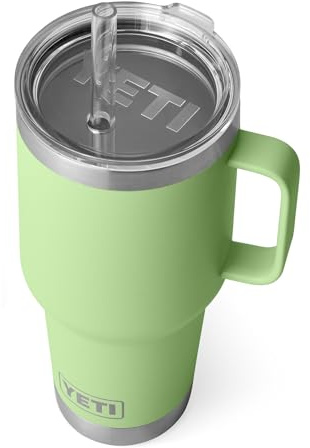 YETI Rambler Straw Mug, Stainless Steel Vacuum Insulated Mug with Stronghold Lid, Key Lime, 35 oz (1035 ml)