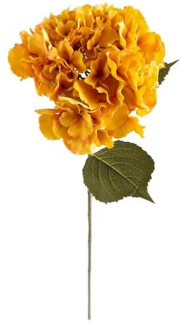 JJA - Tallo artificial flor hortensia 83 cm, color naranja