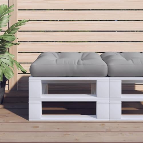 Homgoday Palettenkissen Palettenpolster Pallettensitzkissen Palettenauflage Sitzkissen Gartenkissen für Palettensofa Palettenmöbel Gartenmöbel Grau 60x60x12 cm Stoff