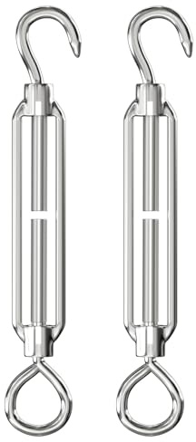 SCOOYUCK 2 tenditori M8, in acciaio inox 304, tenditore per fune metallica