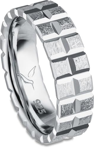 Kolibri Rings 925 Silber Eismatt Ring Partnerring Ehering Freundschaftsring Unisex - Inkl. Gravur und Etui