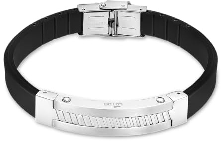 LOTUS STYLE Armband LS2454-2/1 Men In Black Rostfritt stål 316l 215,00 mm Herr