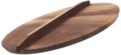 GRIRIW Holzdeckel Für Wok Spritzschutz Aus Holz Für Topfdeckel Mit Ergonomischem Griff Für Haushalt